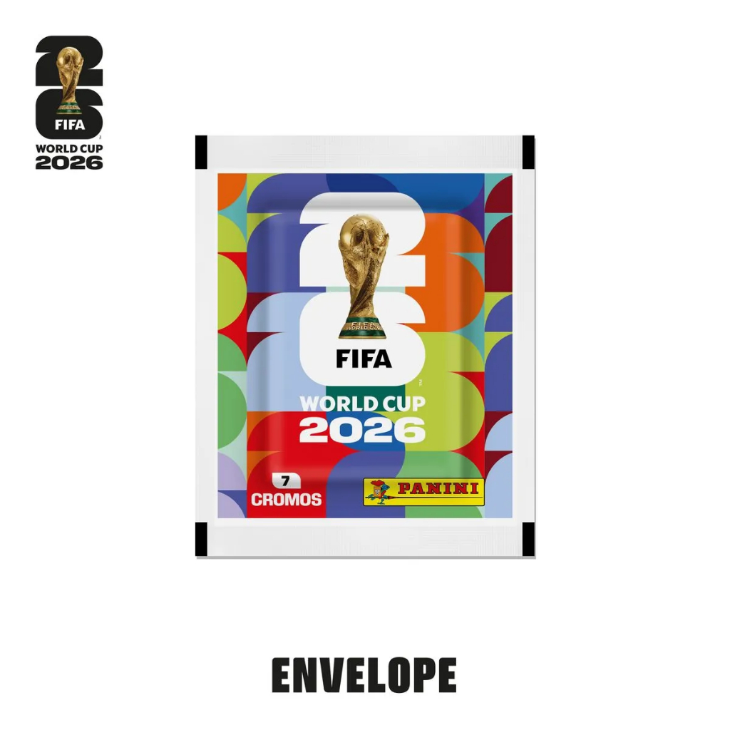 Envelope de Figurinhas FIFA WORLD CUP 2026 PANINI Copa do Mundo 2026 - Pacote com 7UN de Figurinhas