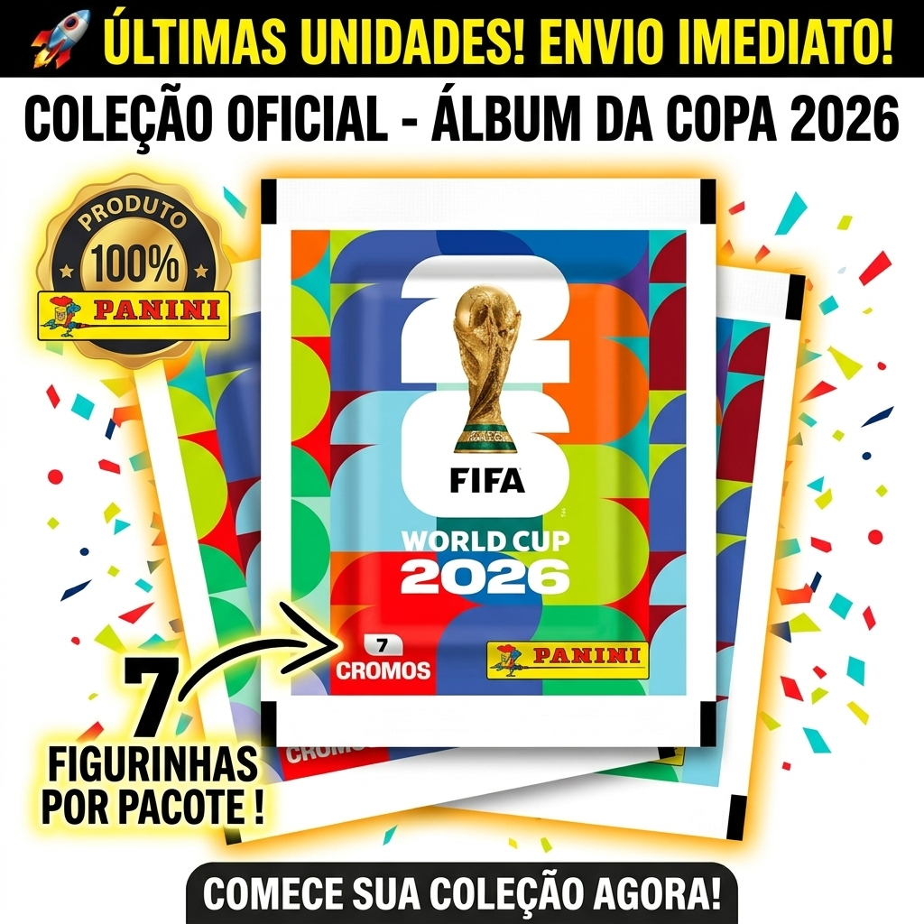 Pacotinho De Figurinha Copa Do Mundo 2026 Panini Original Envelope Lacrado Oficial