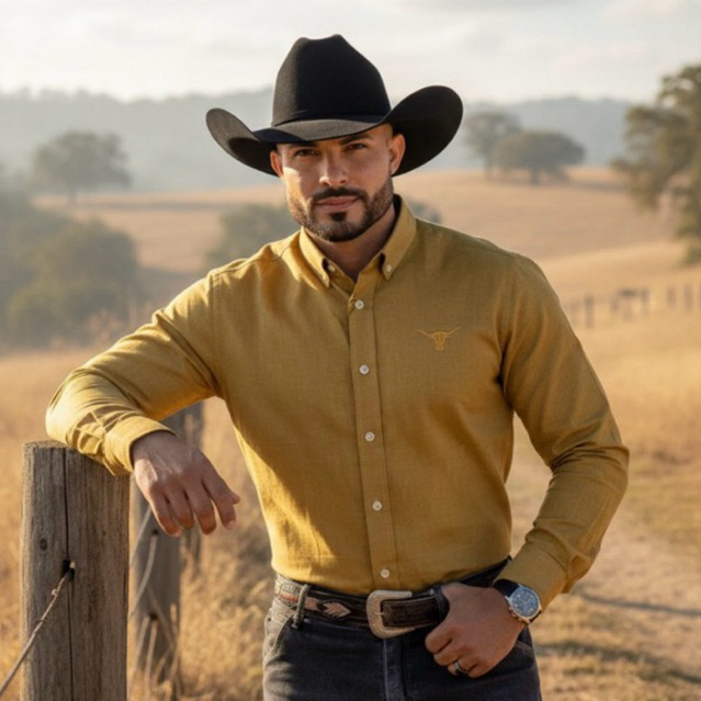 Camisa Xadrez Country Premium Cowboy Manga Longa Lida de Boiadeiro Nova Coleção