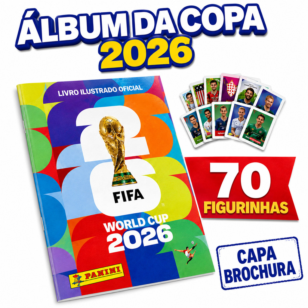 Álbum Oficial Da Copa do Mundo 2026 CAPA BRUCHURA + Figurinhas