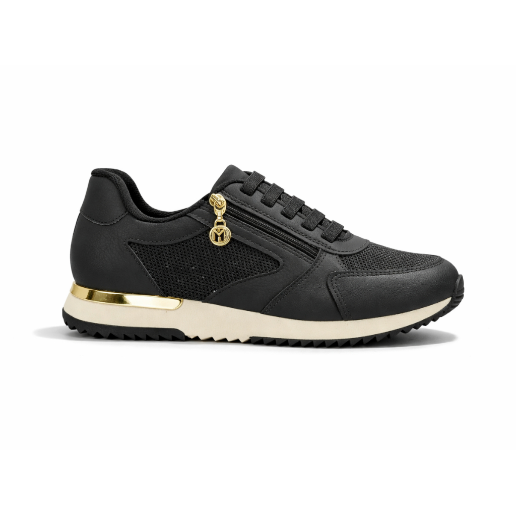 Tênis Feminino Zíper Dia a Dia Casual Ultraconforto Macio Prático Modare Original
