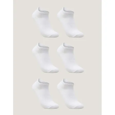 Kit De 6 Pares De Meias Masculino E Feminino Sapatilha Lupo Branco Liso 37-40