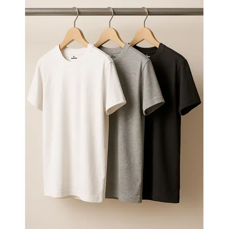 Kit 3 Camisetas Algodão Dia Dia Sandrini Básica Conforto