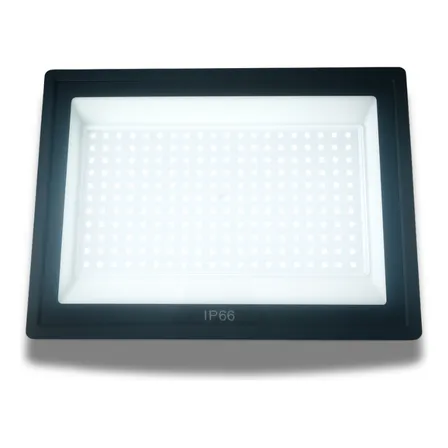 Refletor Super Premium Led Holofote 3000w Pdágua Bivolt Frio 127/220v Preto Branco-frio