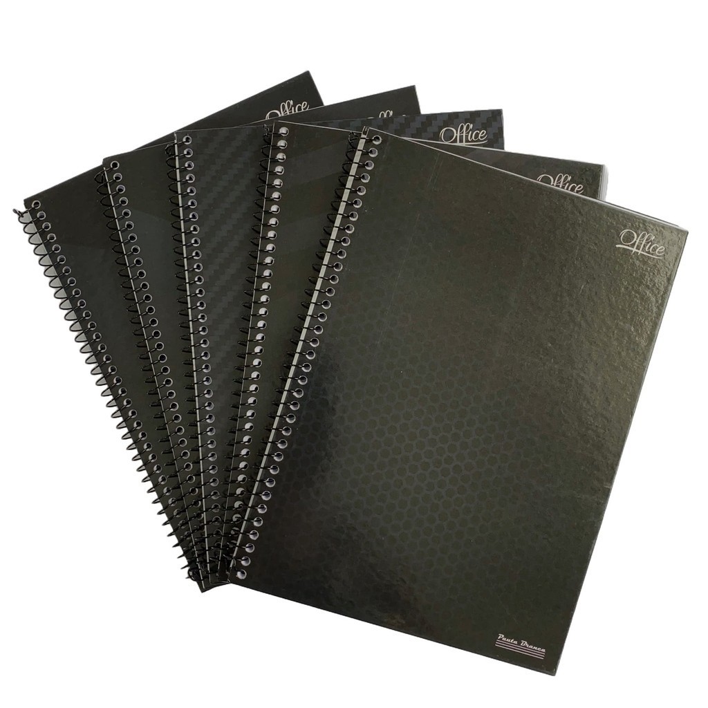 Kit 5 Cadernos Universitários 1 Matéria Preto Office Economico 80 Folhas