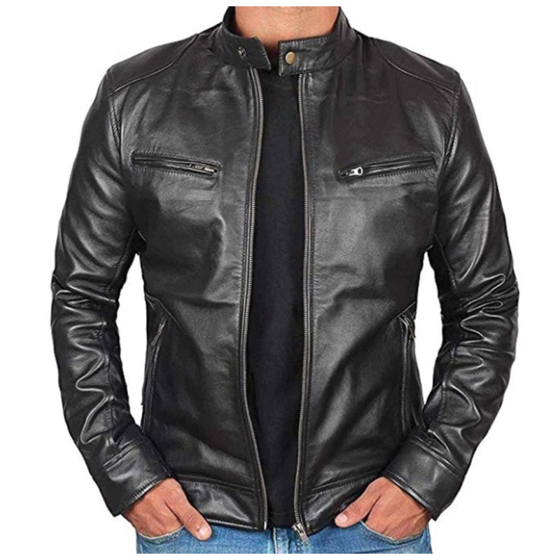 Casaco Couro Masculina Blusa Resistente Elegante