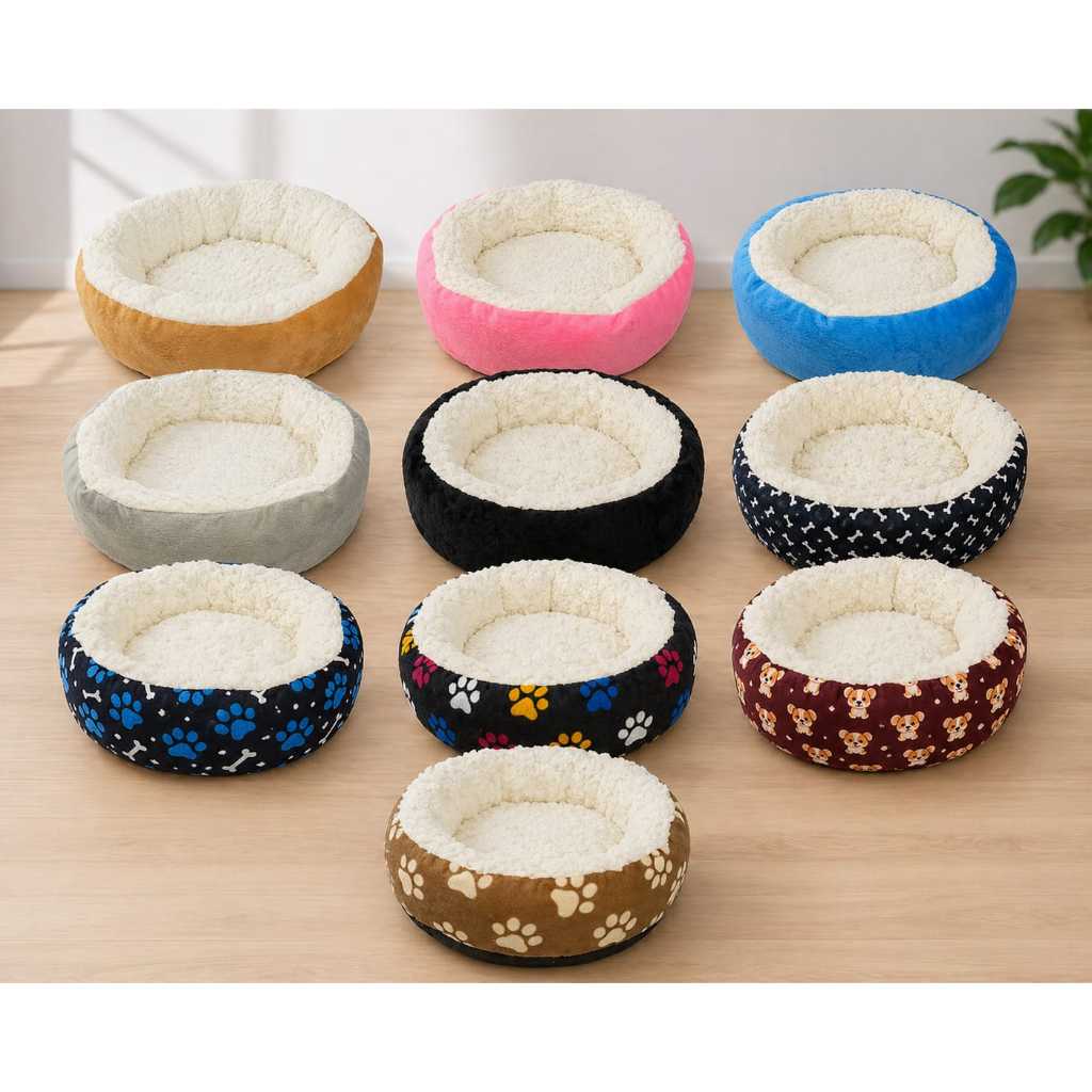 Caminha Pet Redonda Sherpa 49x49 Antiestresse Macia Para Cães e Gatos