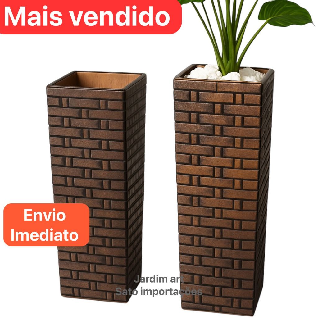 Vaso Torre Alto 54cm/40cm Ideal p/ Arranjos Florais