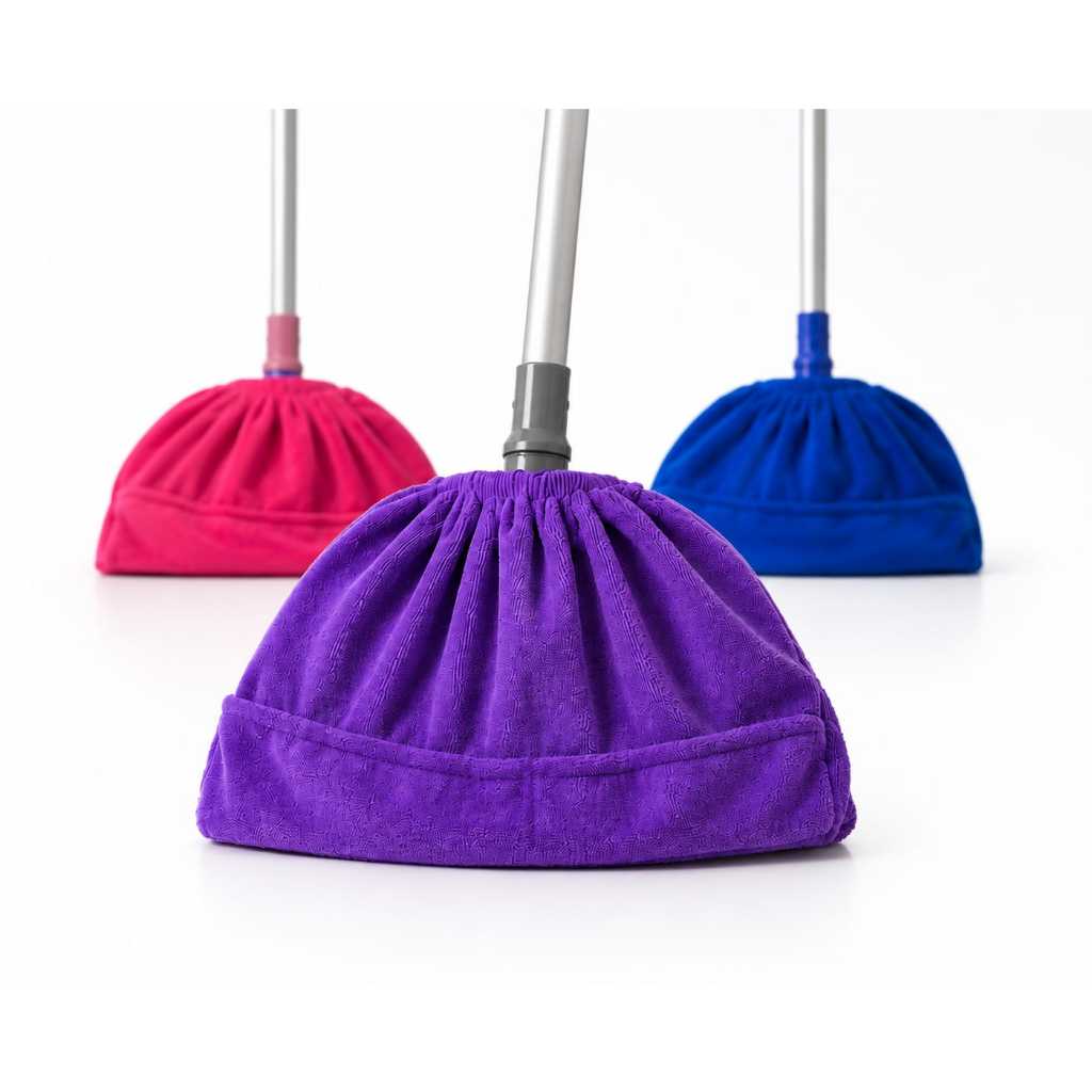 Capa de Microfibra para Vassoura e Rodo Alta Absorção Reutilizável Lavável Remove Poeira Pelos e Sujeiras Várias Cores
