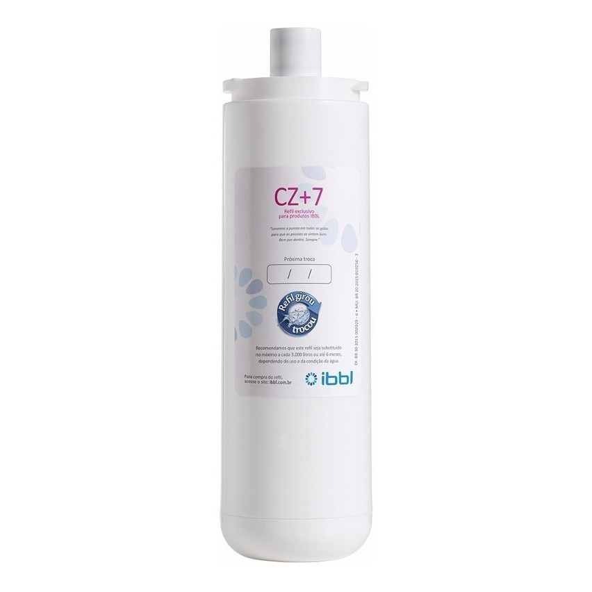 Filtro Refil Cz+7 P/ Purificador Ibbl Fr600 Evolux Atlantis